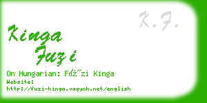 kinga fuzi business card